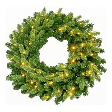 LED Vánoční věnec 50xLED/3xAA 8 funkcí pr. 60 cm teplá bílá