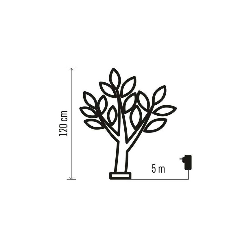 LED Vánoční venkovní dekorace 48xLED/3,6W/230V IP44