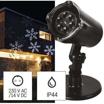 LED Vánoční venkovní projektor LED/3,6W/230V IP44 bílá