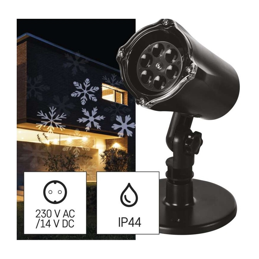 LED Vánoční venkovní projektor LED/3,6W/230V IP44 bílá