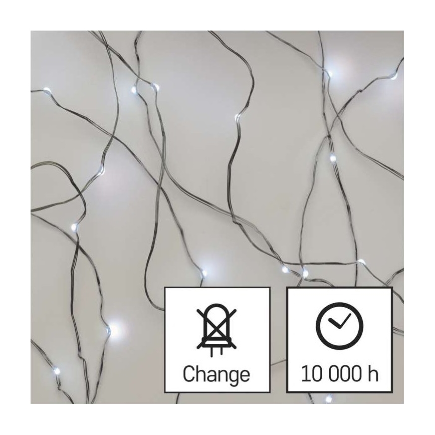 LED Vánoční venkovní řetěz 100xLED/15m IP44 studená bílá