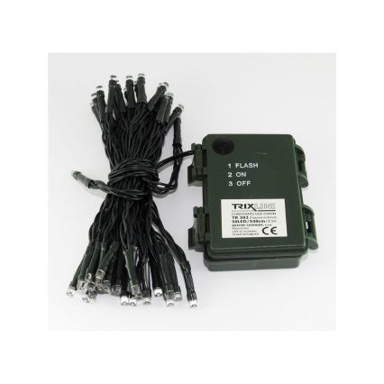 LED Vánoční venkovní řetěz 100xLED/2 funkce/3xAA 10,8m IP44 teplá bílá