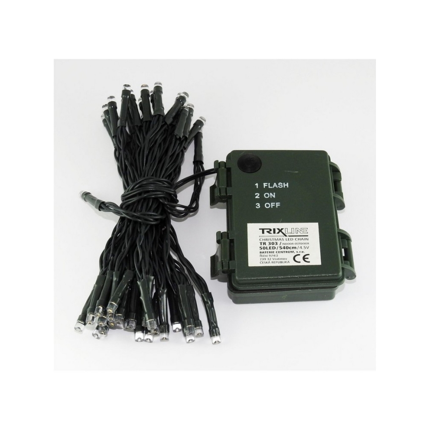 LED Vánoční venkovní řetěz 100xLED/2 funkce/3xAA 10,8m IP44 teplá bílá