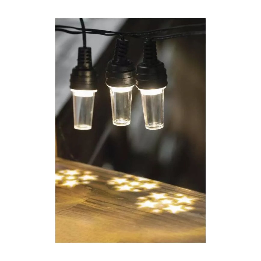LED Vánoční venkovní řetěz 10xLED/9,5 m IP44 studená bílá
