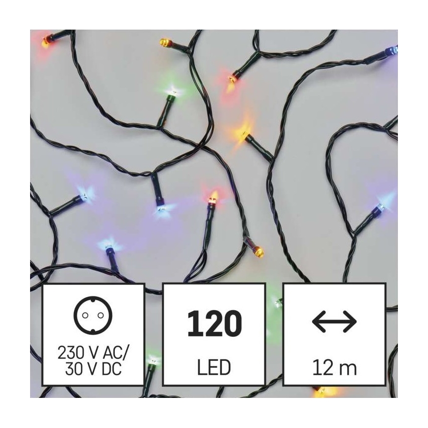 LED Vánoční venkovní řetěz 120xLED/17m IP44 multicolor