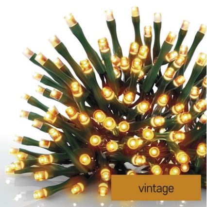 LED Vánoční venkovní řetěz 120xLED/17m IP44 vintage