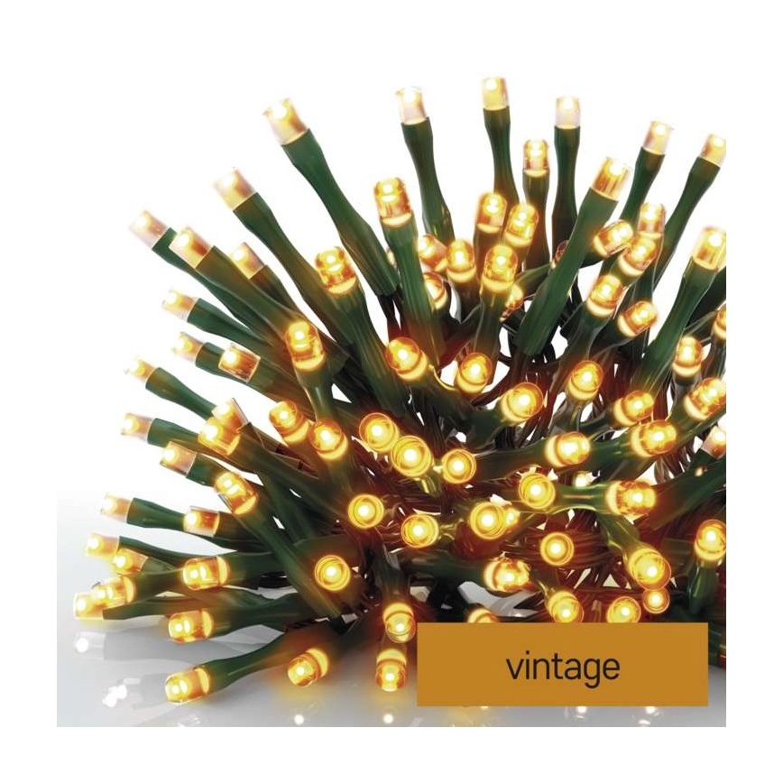 LED Vánoční venkovní řetěz 120xLED/17m IP44 vintage