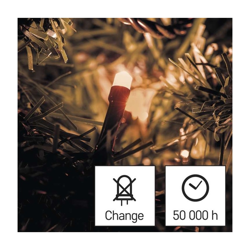 LED Vánoční venkovní řetěz 120xLED/17m IP44 vintage