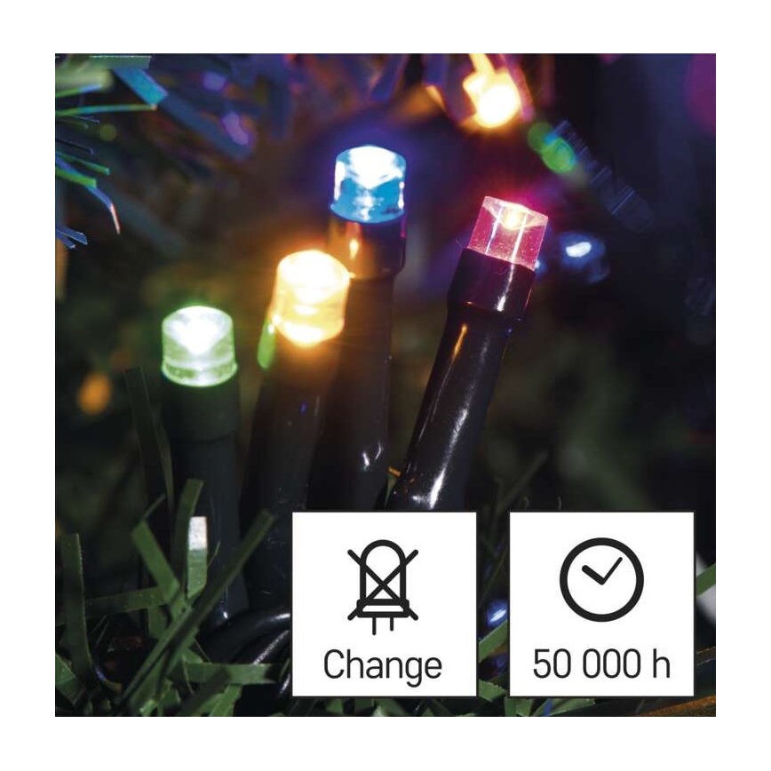 LED Vánoční venkovní řetěz 120xLED/8 módů 17m IP44 multicolor