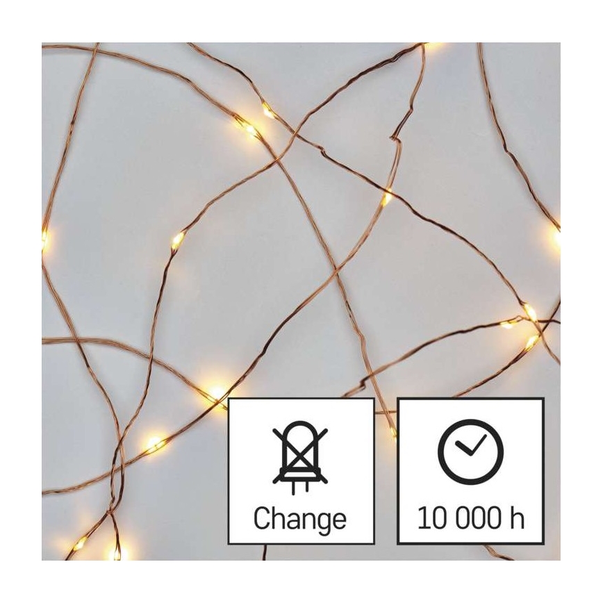 LED Vánoční venkovní řetěz 150xLED/20m IP44 teplá bílá