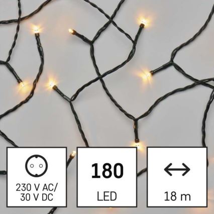 LED Vánoční venkovní řetěz 180xLED/23m IP44 vintage