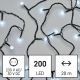 LED Vánoční venkovní řetěz 200xLED/8 módů 25m IP44 studená bílá