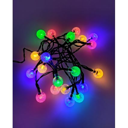 LED Vánoční venkovní řetěz 20xLED/2xAA 2,2 m IP44 multicolor
