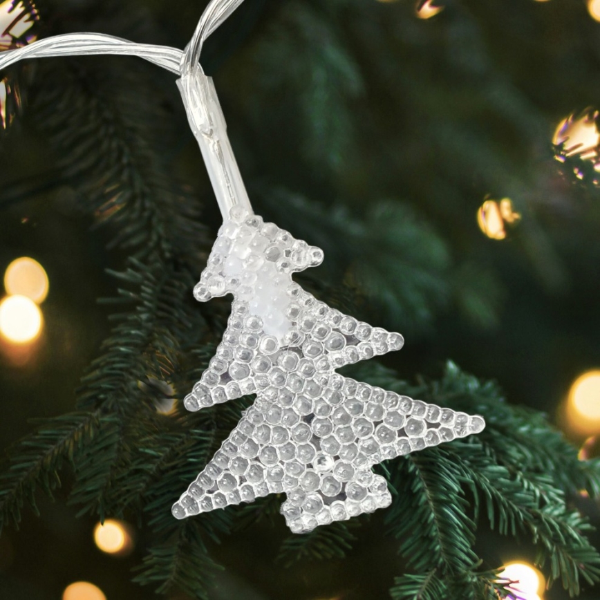 LED Vánoční venkovní řetěz 20xLED/2xAA 2,2 m IP44 multicolor stromečky