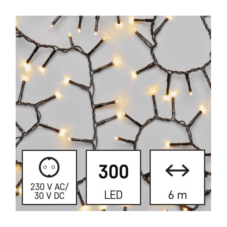 LED Vánoční venkovní řetěz 300xLED/11m IP44 teplá bílá