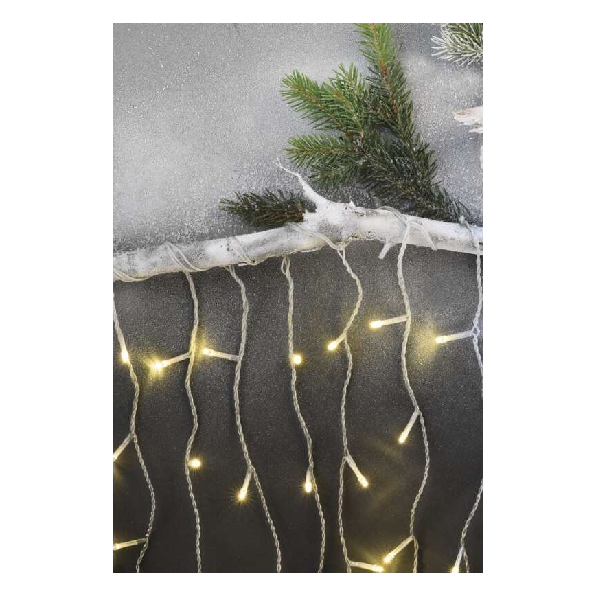 LED Vánoční venkovní řetěz 300xLED/8 módů 10m IP44 teplá bílá + dálkové ovládání