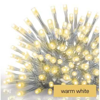 LED Vánoční venkovní řetěz 300xLED/8 módů 10m IP44 teplá bílá + dálkové ovládání