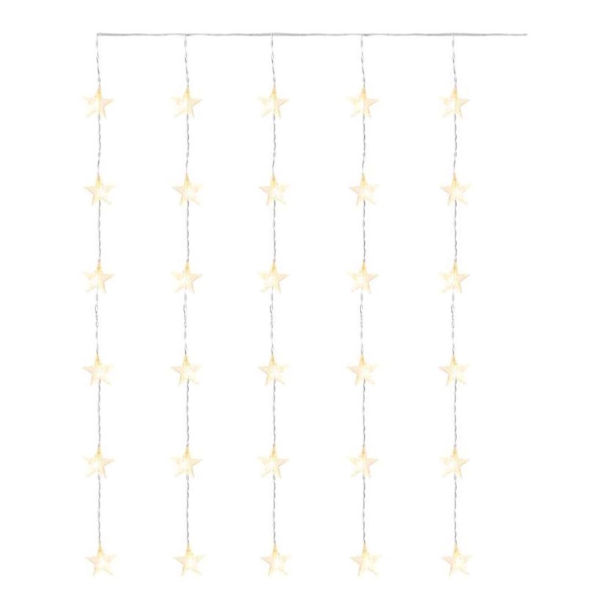 LED Vánoční venkovní řetěz 30xLED/3,9m IP44 hvězdy