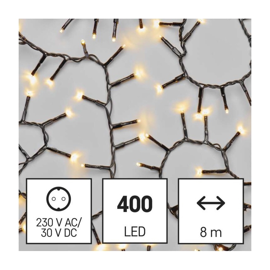 LED Vánoční venkovní řetěz 400xLED/13m IP44 teplá bílá