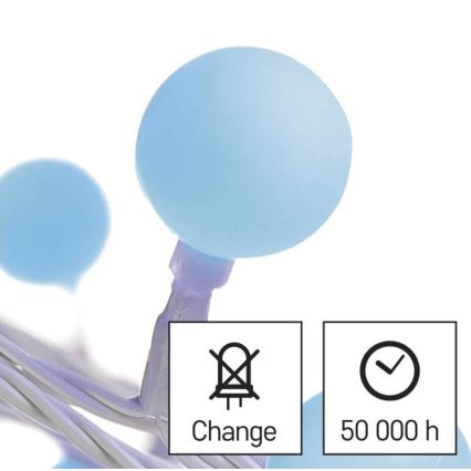 LED Vánoční venkovní řetěz 40xLED/9m IP44 modrá