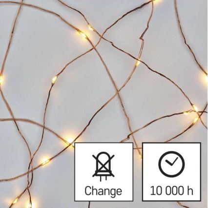 LED Vánoční venkovní řetěz 40xLED/9m IP44 teplá bílá