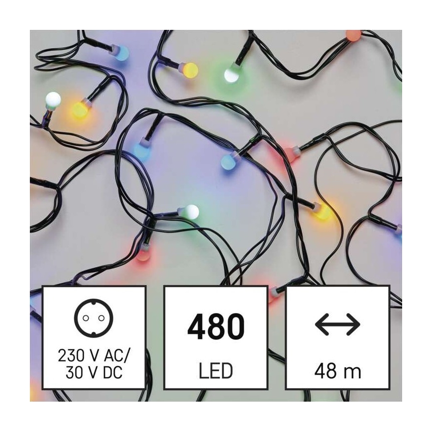 LED Vánoční venkovní řetěz 480xLED/53m IP44 multicolor