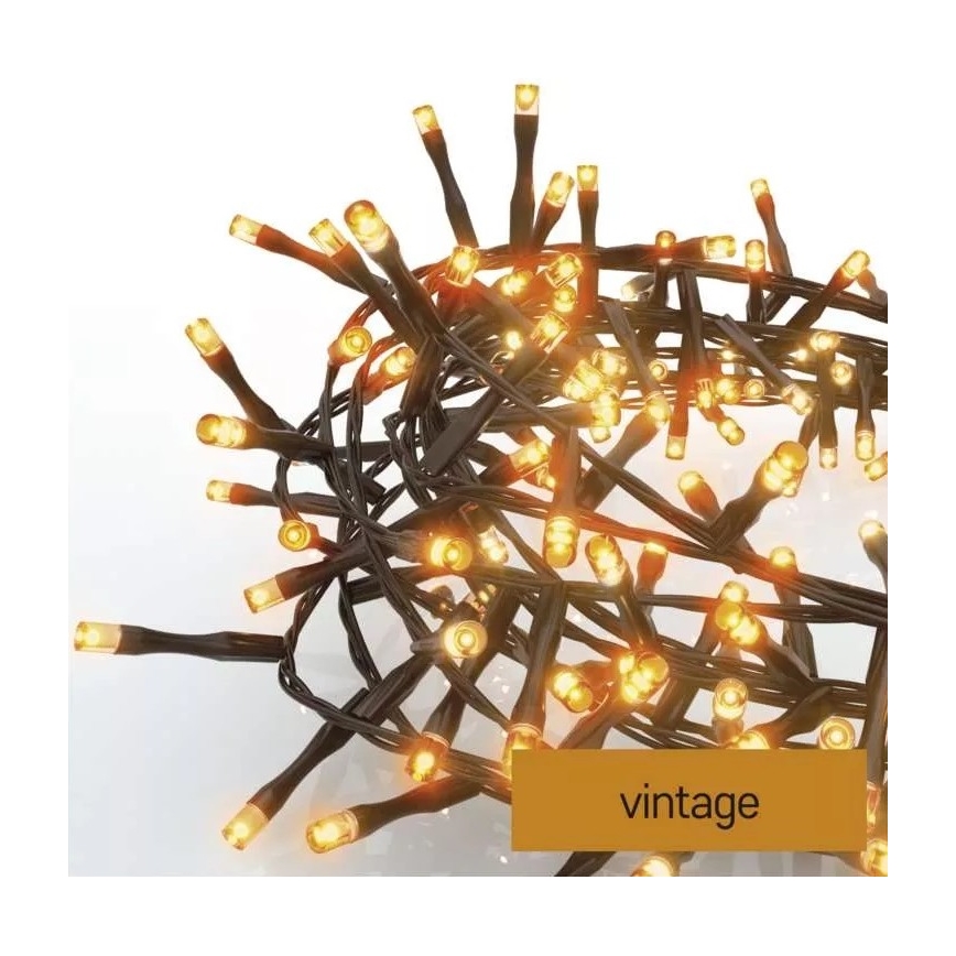 LED Vánoční venkovní řetěz 600xLED/17m IP44 vintage