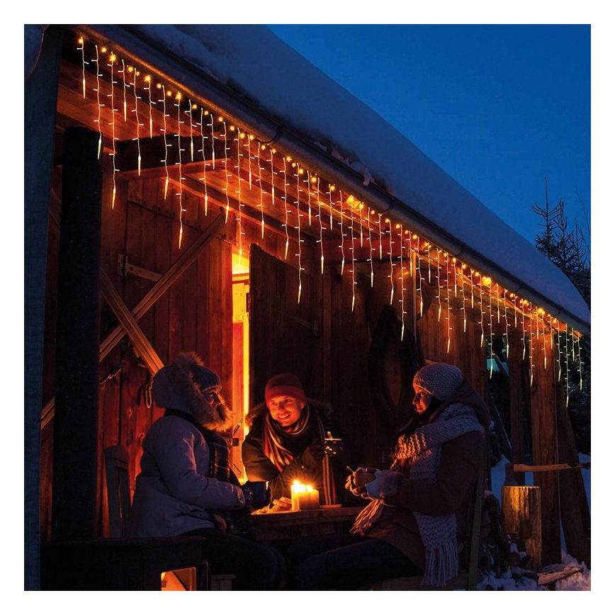 LED Vánoční venkovní závěs 180xLED 3,5x0,7 m IP44 teplá bílá