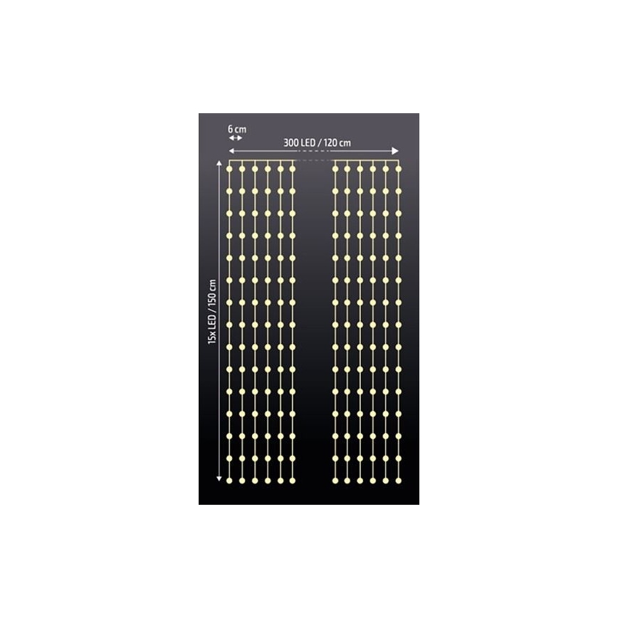 LED Vánoční závěs LED/3xAA