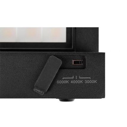 LED Venkovní nástěnné svítidlo se senzorem pohybu a soumraku LED/36W/230V 3000/4000/6500K IP54 černá