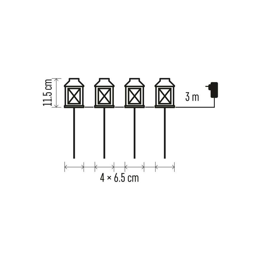 LED Venkovní dekorace 4xLED/5W/230V IP44