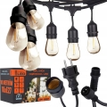LED Venkovní dekorační řetěz 10xE27/1W/230V 10,94 m IP44 černá