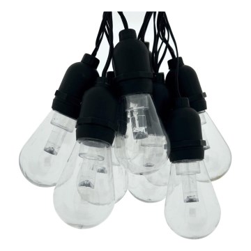 LED Venkovní dekorační řetěz 10xLED/0,15W/230V 3,8 m IP44 černá