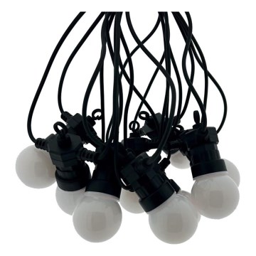 LED Venkovní dekorační řetěz 10xLED/0,36W/230V 4,5 m IP44 černá