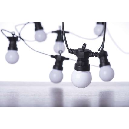 LED Venkovní dekorační řetěz 10xLED/10m IP44 bílá