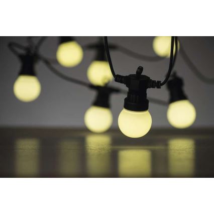 LED Venkovní dekorační řetěz 10xLED/10m IP44 bílá