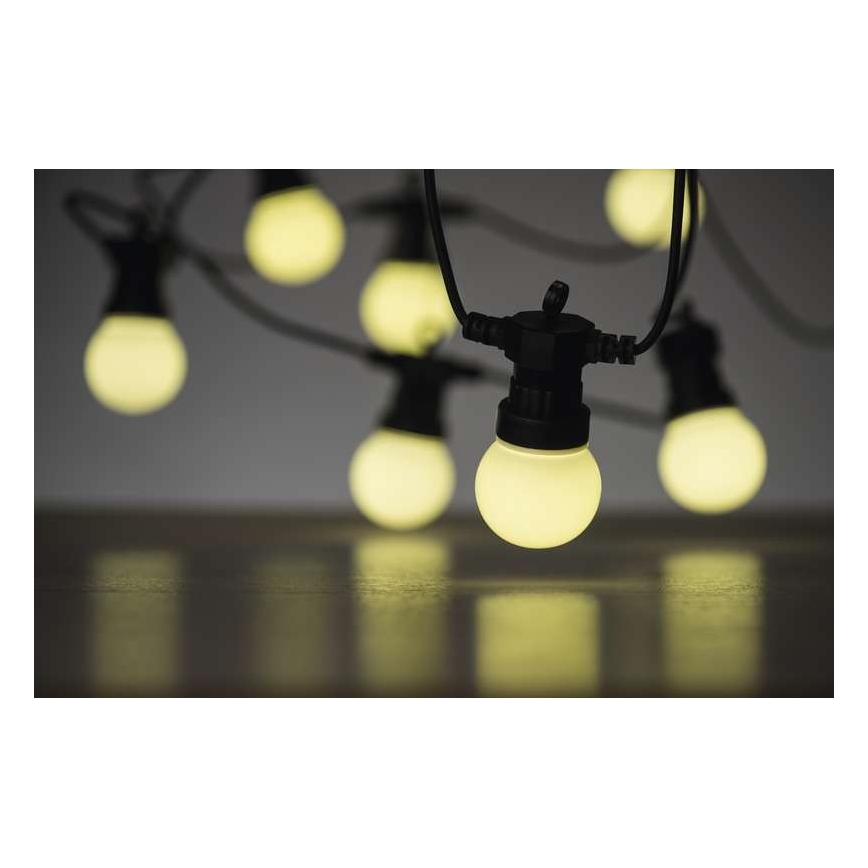 LED Venkovní dekorační řetěz 10xLED/10m IP44 bílá