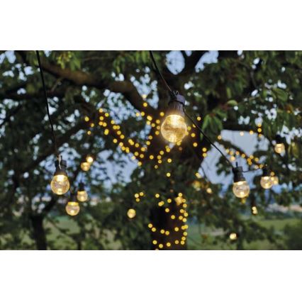 LED Venkovní dekorační řetěz 10xLED/10m IP44 čirá