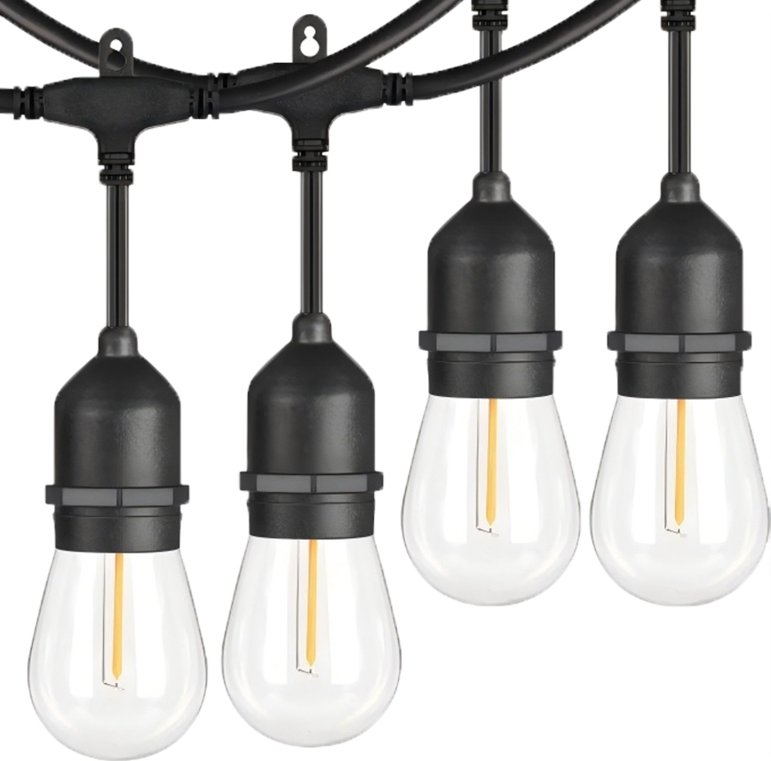 LED Venkovní dekorační řetěz 20xE27/1W/230V 10 m IP65 černá