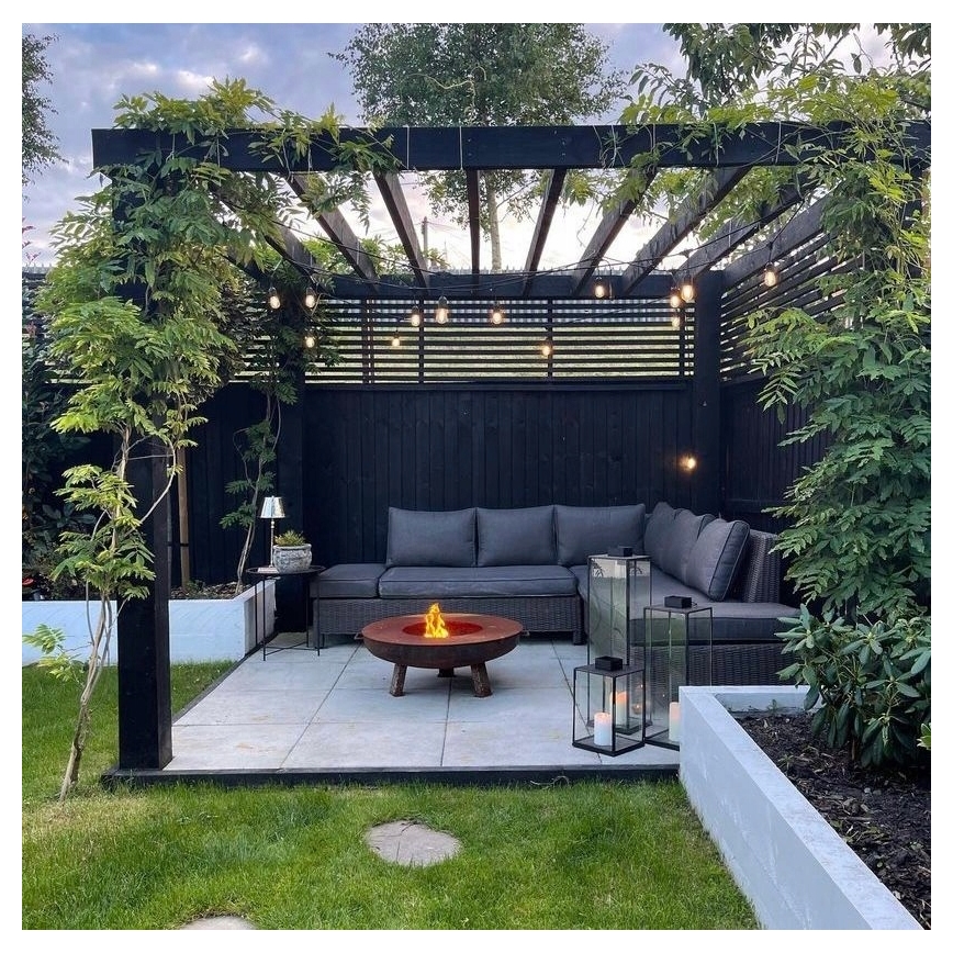 LED Venkovní dekorační řetěz 20xE27/1W/230V 11,44 m IP44 černá