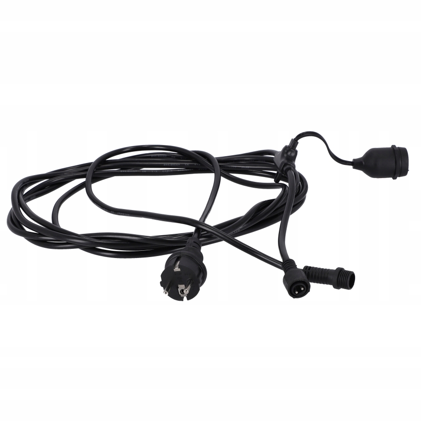 LED Venkovní dekorační řetěz 20xE27/1W/230V 20,94 m IP44 černá