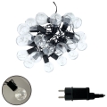 LED Venkovní dekorační řetěz 20xLED/0,075W/230V 5,8 m IP44 černá