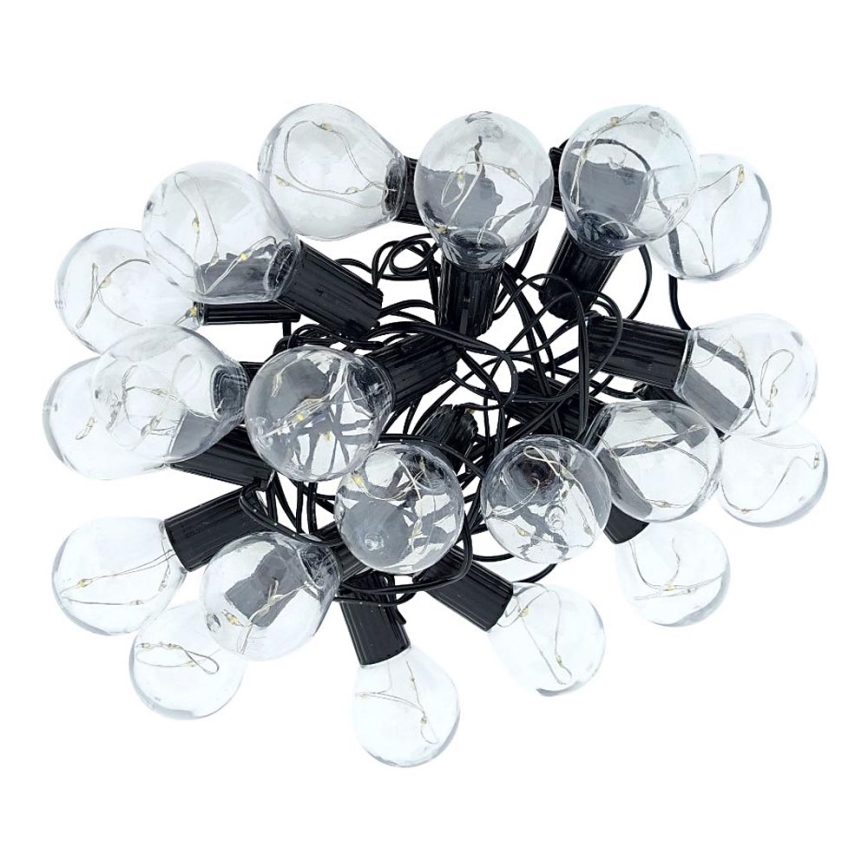 LED Venkovní dekorační řetěz 20xLED/0,075W/230V 5,8 m IP44 černá