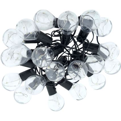 LED Venkovní dekorační řetěz 20xLED/0,075W/230V 5,8 m IP44 černá