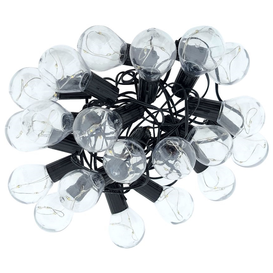 LED Venkovní dekorační řetěz 20xLED/0,075W/230V 5,8 m IP44 černá