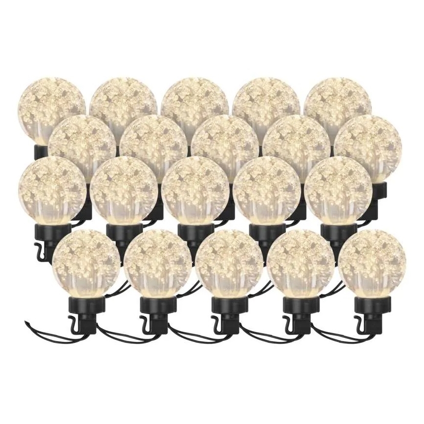 LED Venkovní dekorační řetěz 20xLED/12,6m IP44 teplá bílá