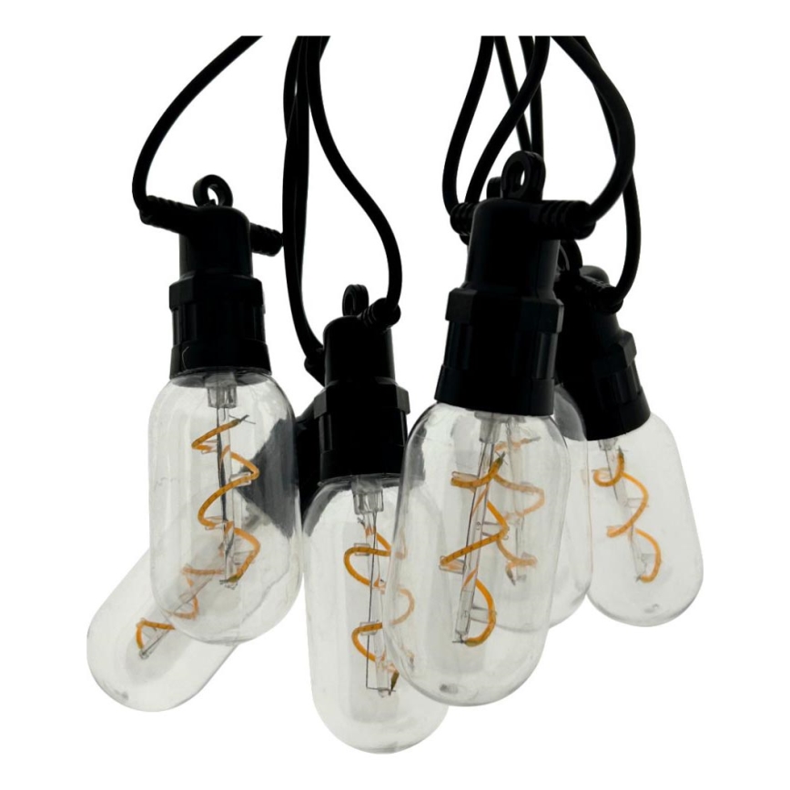 LED Venkovní dekorační řetěz 6xLED/0,6W/230V 4,5 m IP44 černá
