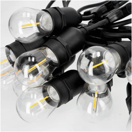 LED Venkovní dekorační řetěz BAJA ST64 20xE27/1W/230V 20,9m IP44 teplá bílá