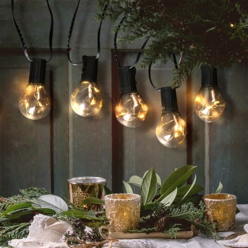 LED Venkovní dekorační řetěz GIRLANDA 10xLED/3xAA 3m IP44 teplá bílá