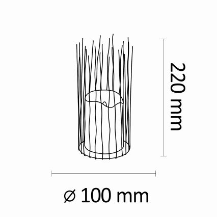 LED Venkovní dekorační svítidlo NYBORG LED/2xAA 22 cm IP44 teplá bílá